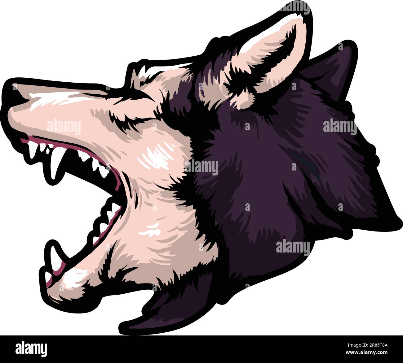 Wolf Face Illustration. Wild. Face. Vector Stock Vector