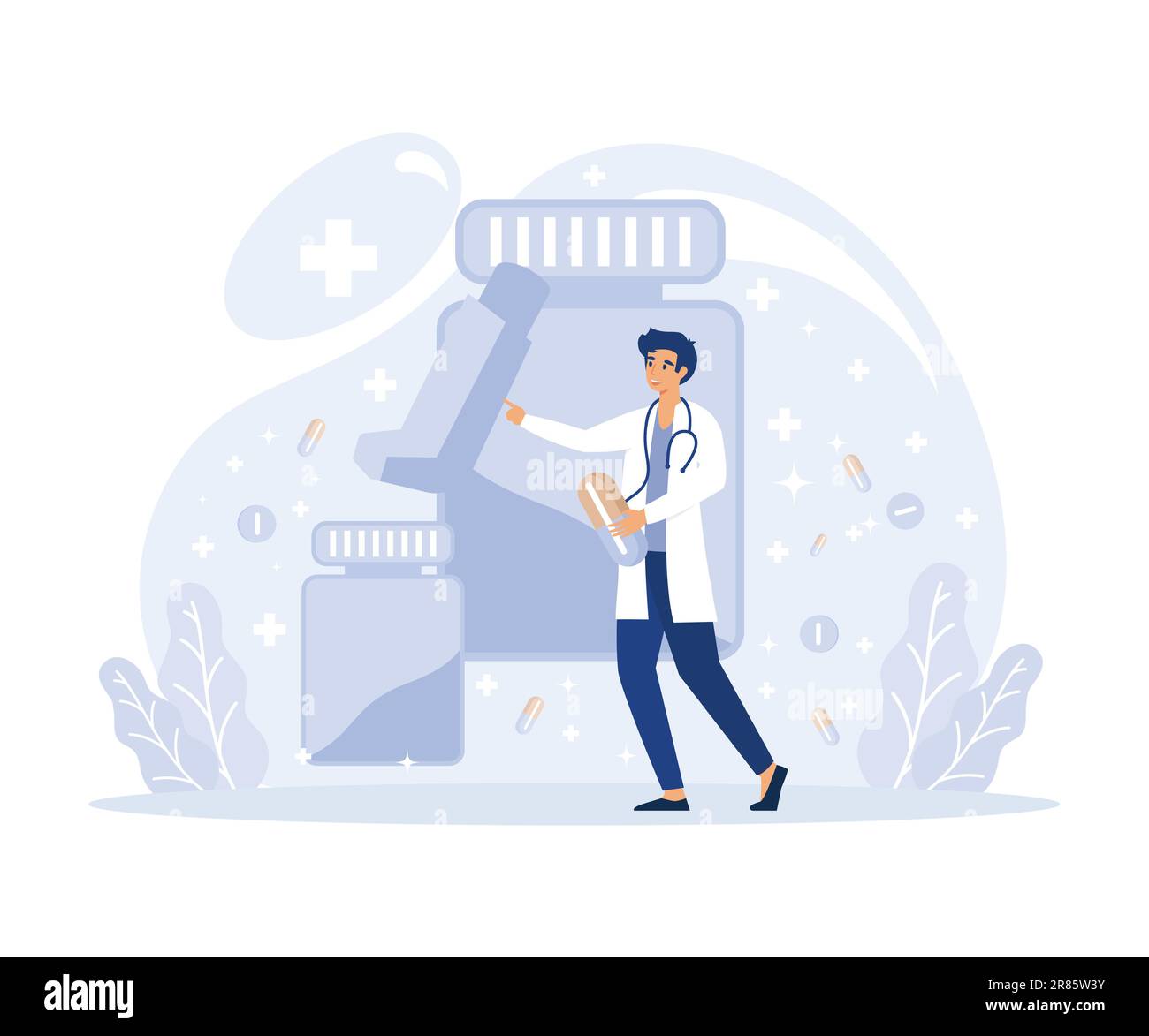 Respiratory system disease, Bronchial asthma diagnosis, medicine and