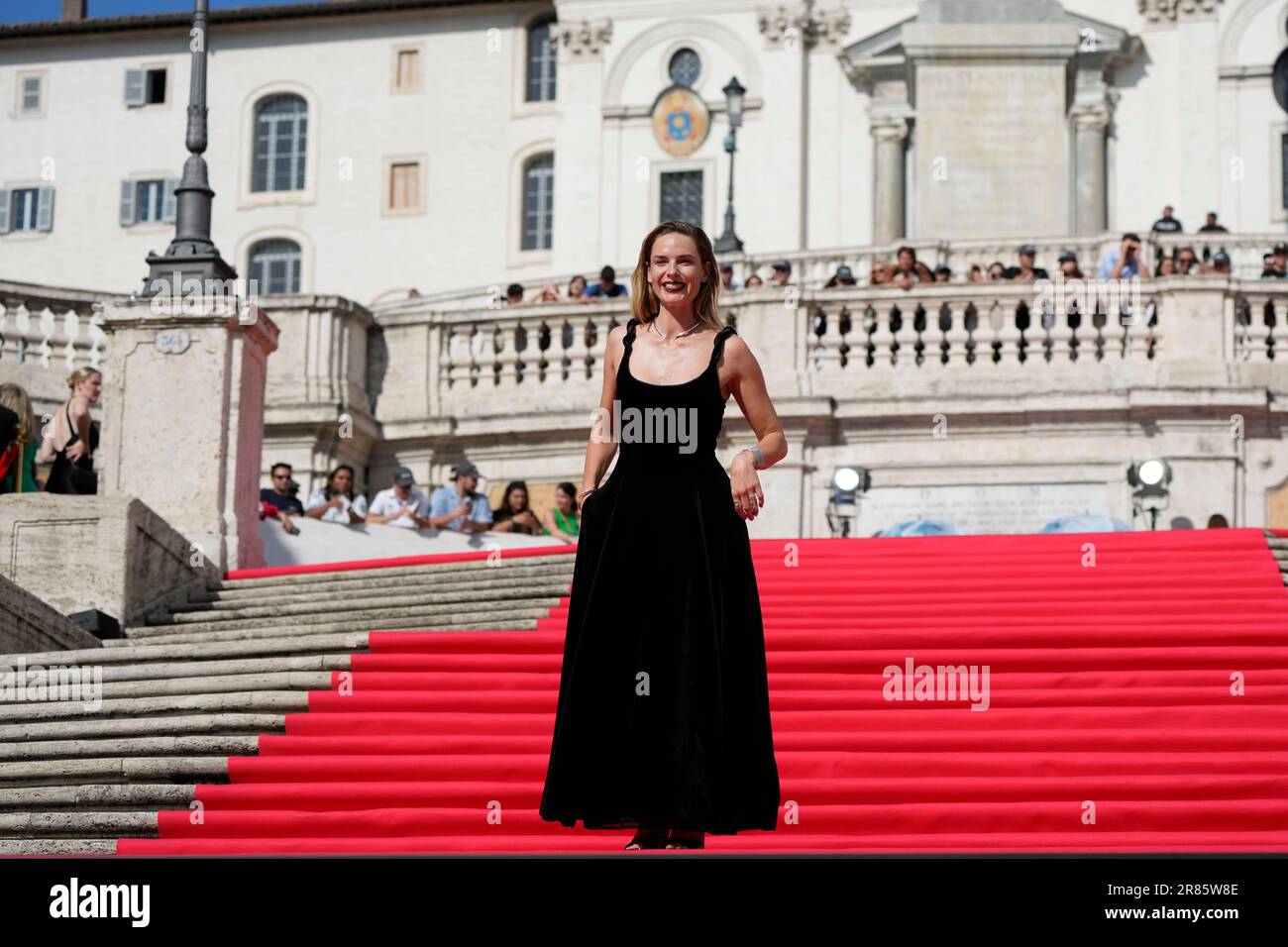Actress Rebecca Ferguson poses for photographers on the red carpet of ...