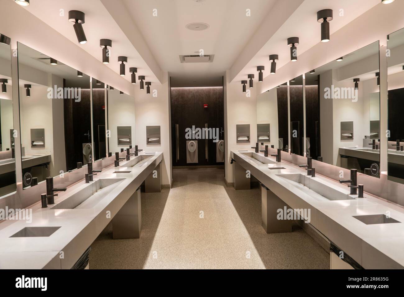 public restroom at pier 17 at South Street Seaport Manhattan NYC Stock ...