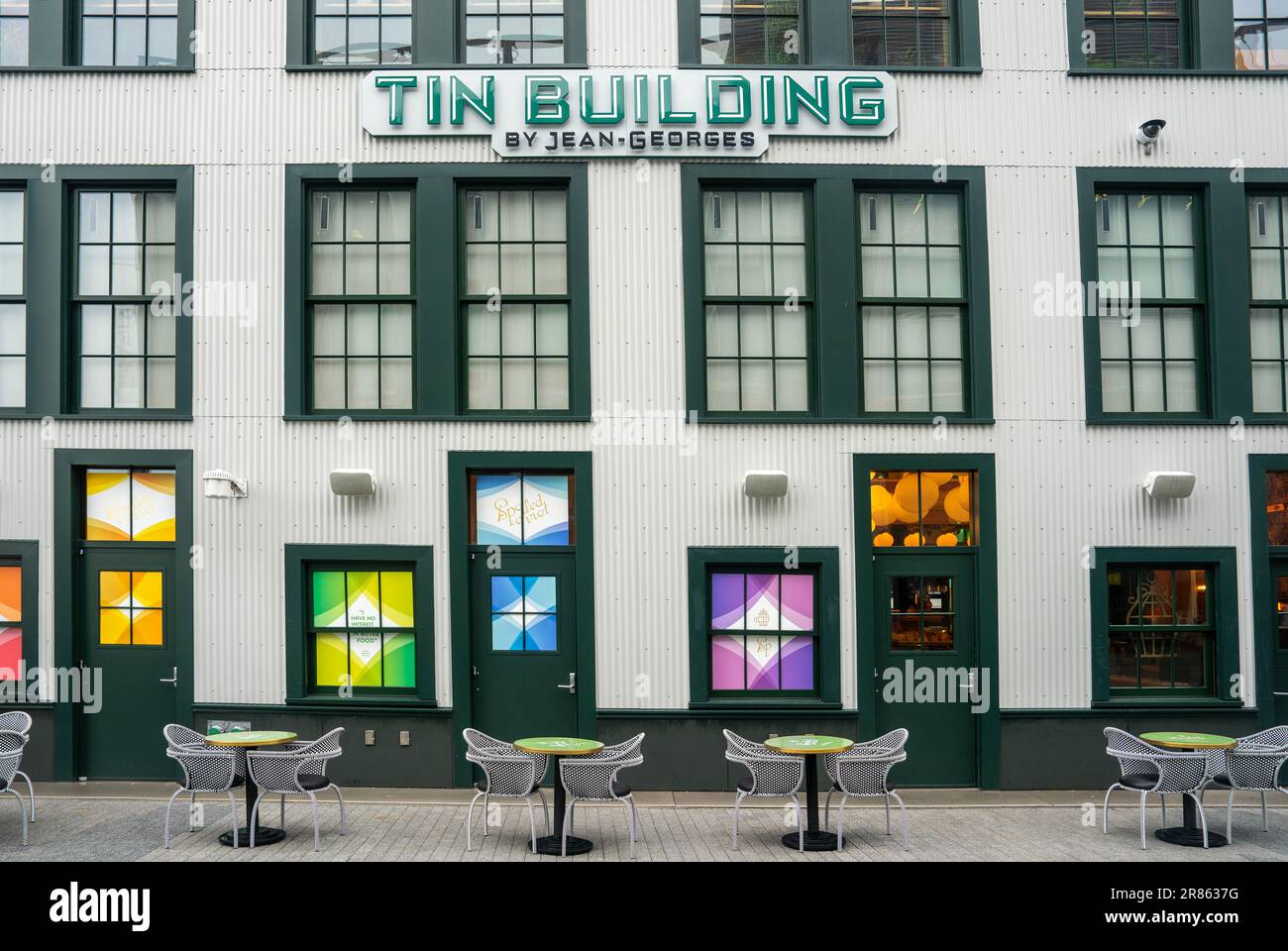 Tin Building by Jean-Georges in South Street Seaport in Manhattan NYC Stock Photo