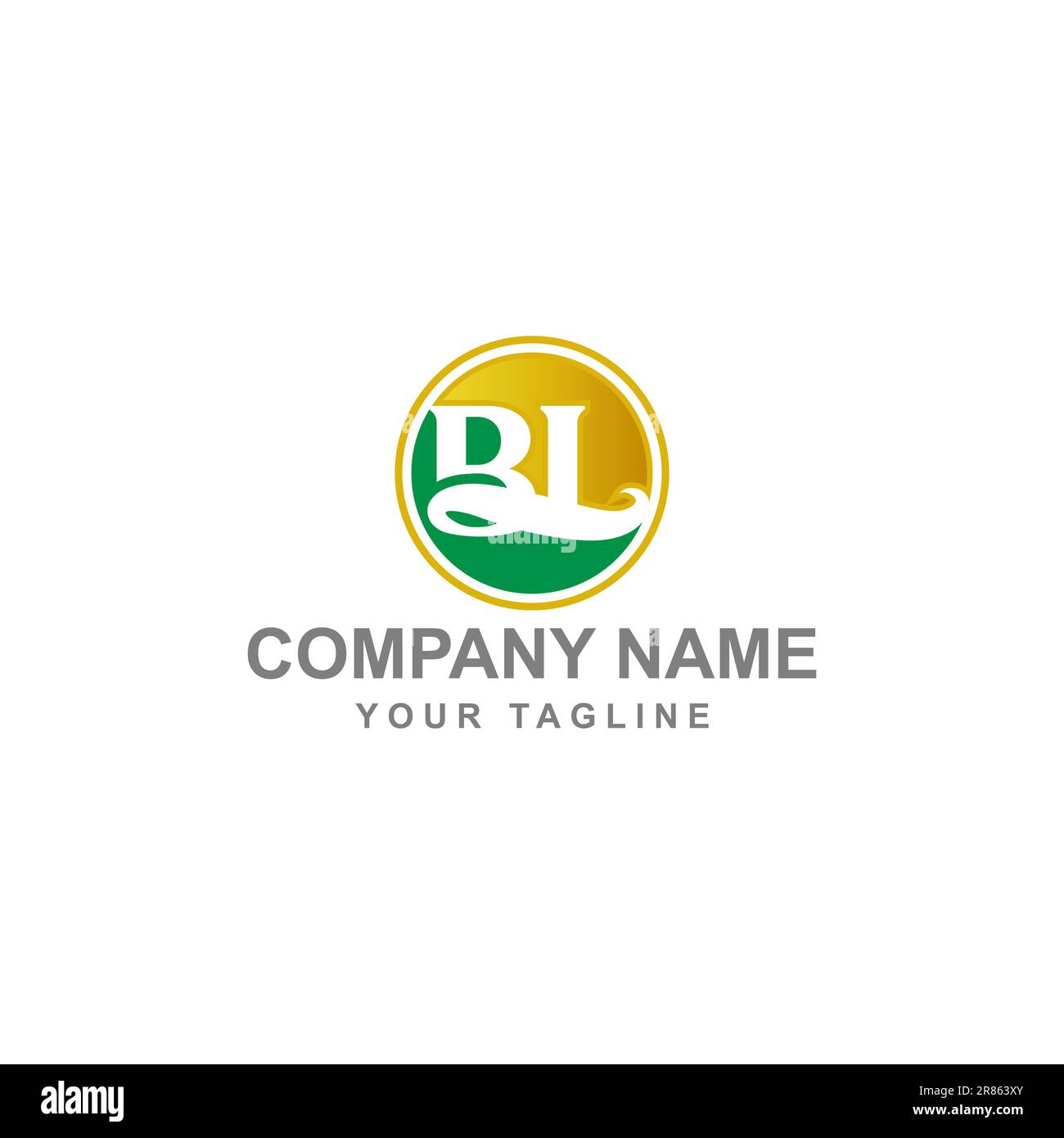 BL Logo Design Template Vector Graphic Branding Element.EPS 10 Stock Vector