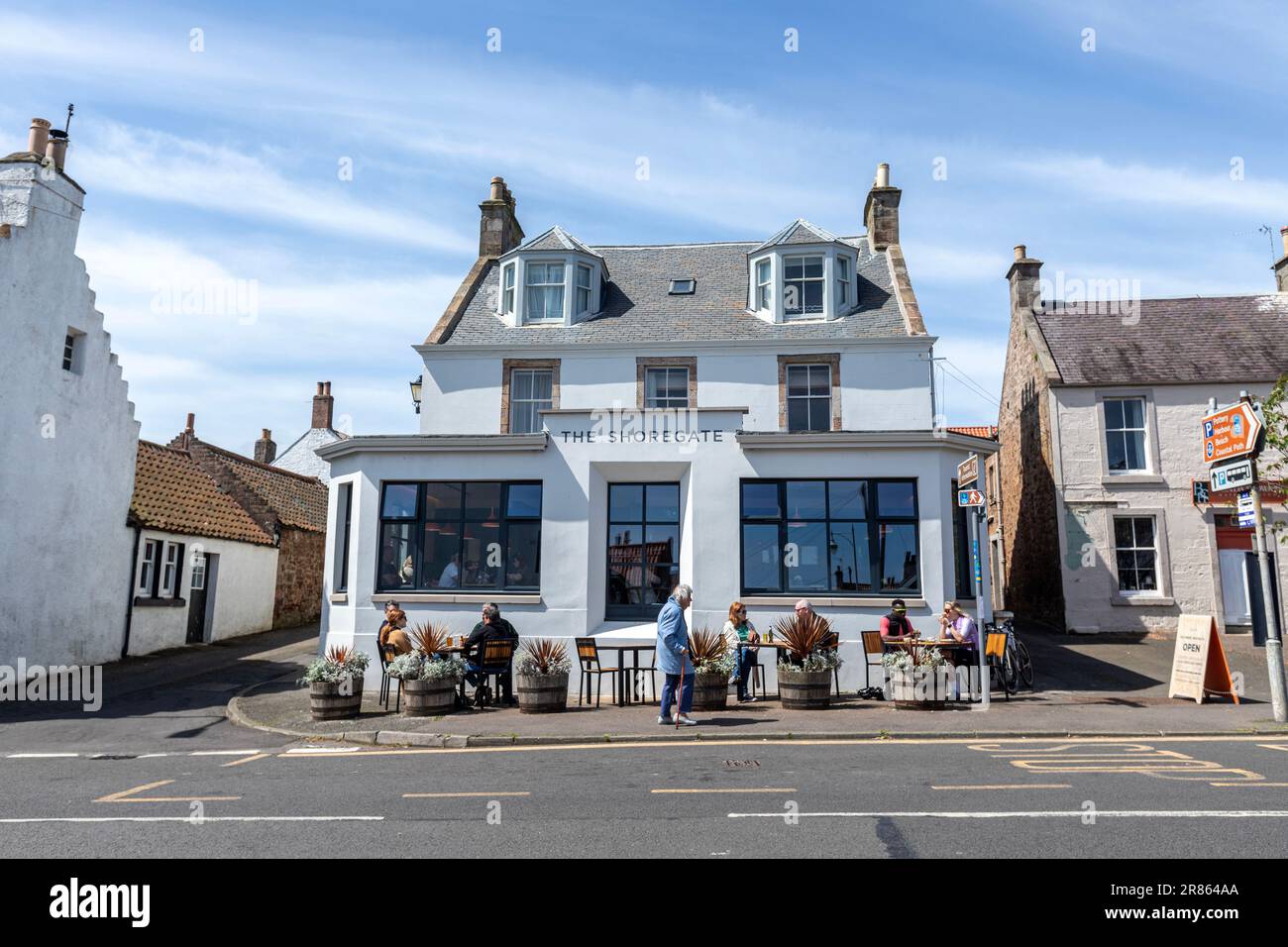 The Shoregate restaurant, The Shoregate, Crail, Fife, Scotland, UK Stock Photo