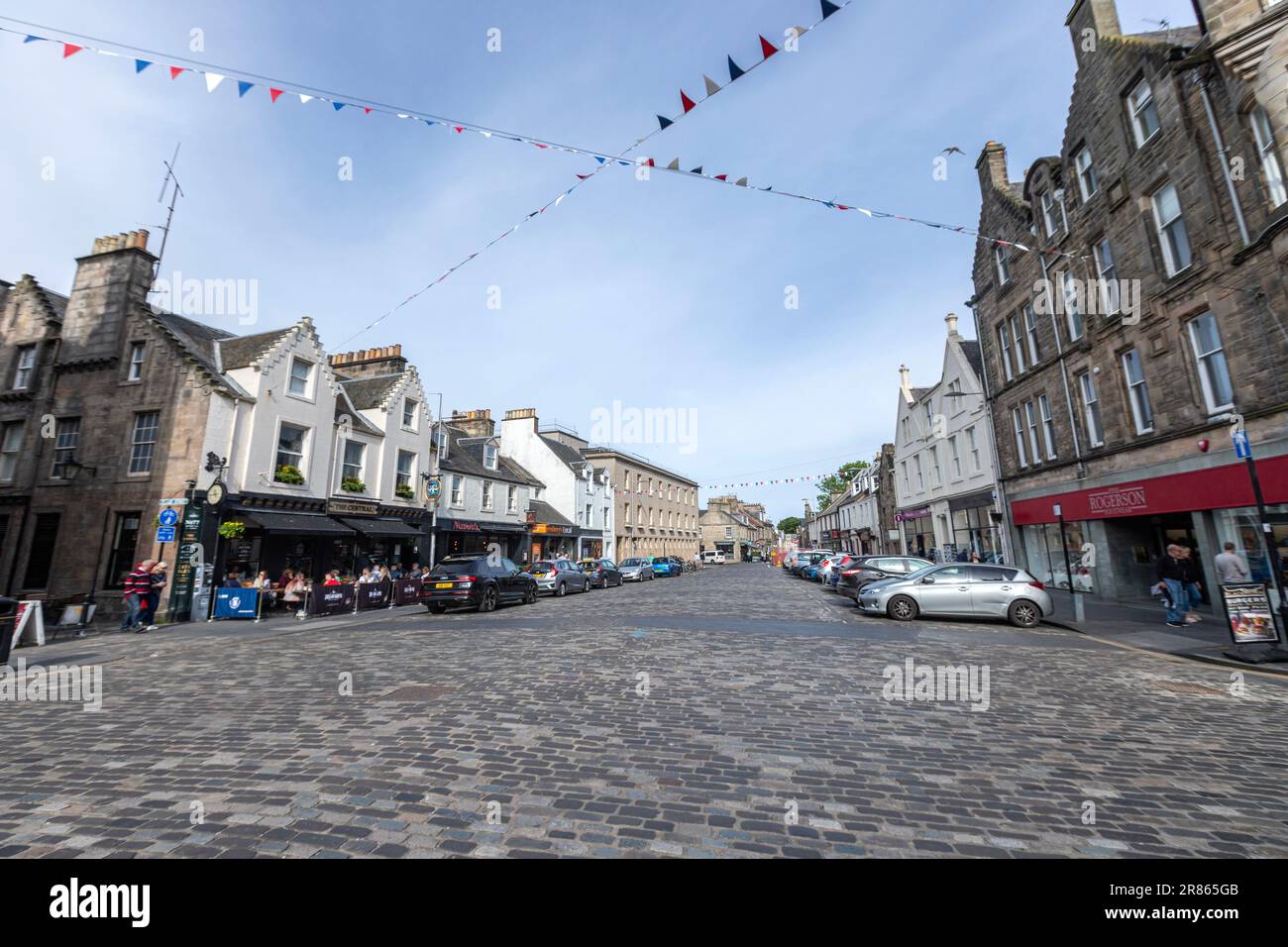 Market street, St Andrews,  Fife , Scotland, UK Stock Photo