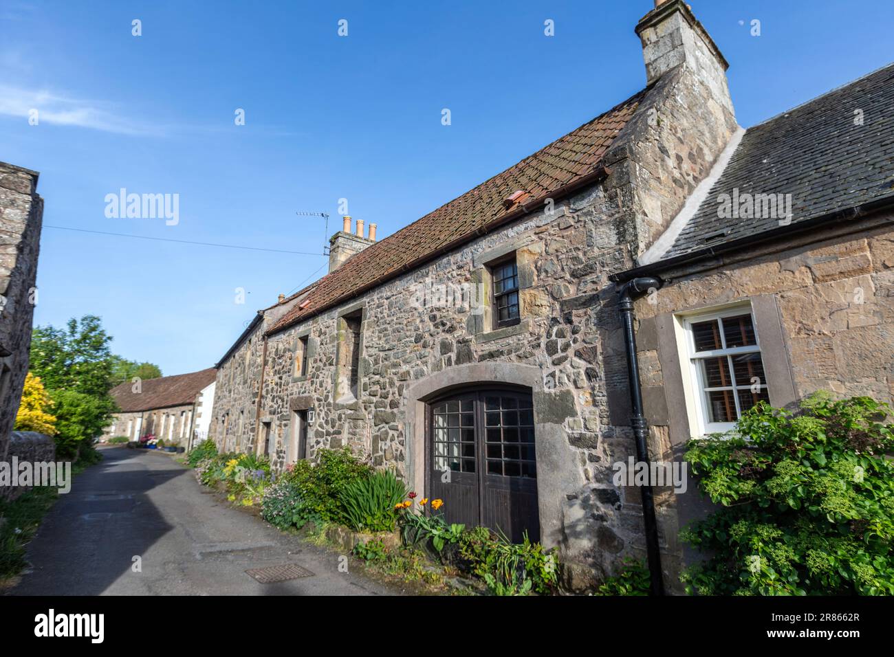 Stoned terrace houses, Ceres, Fife, Scotland, UK Stock Photo Alamy