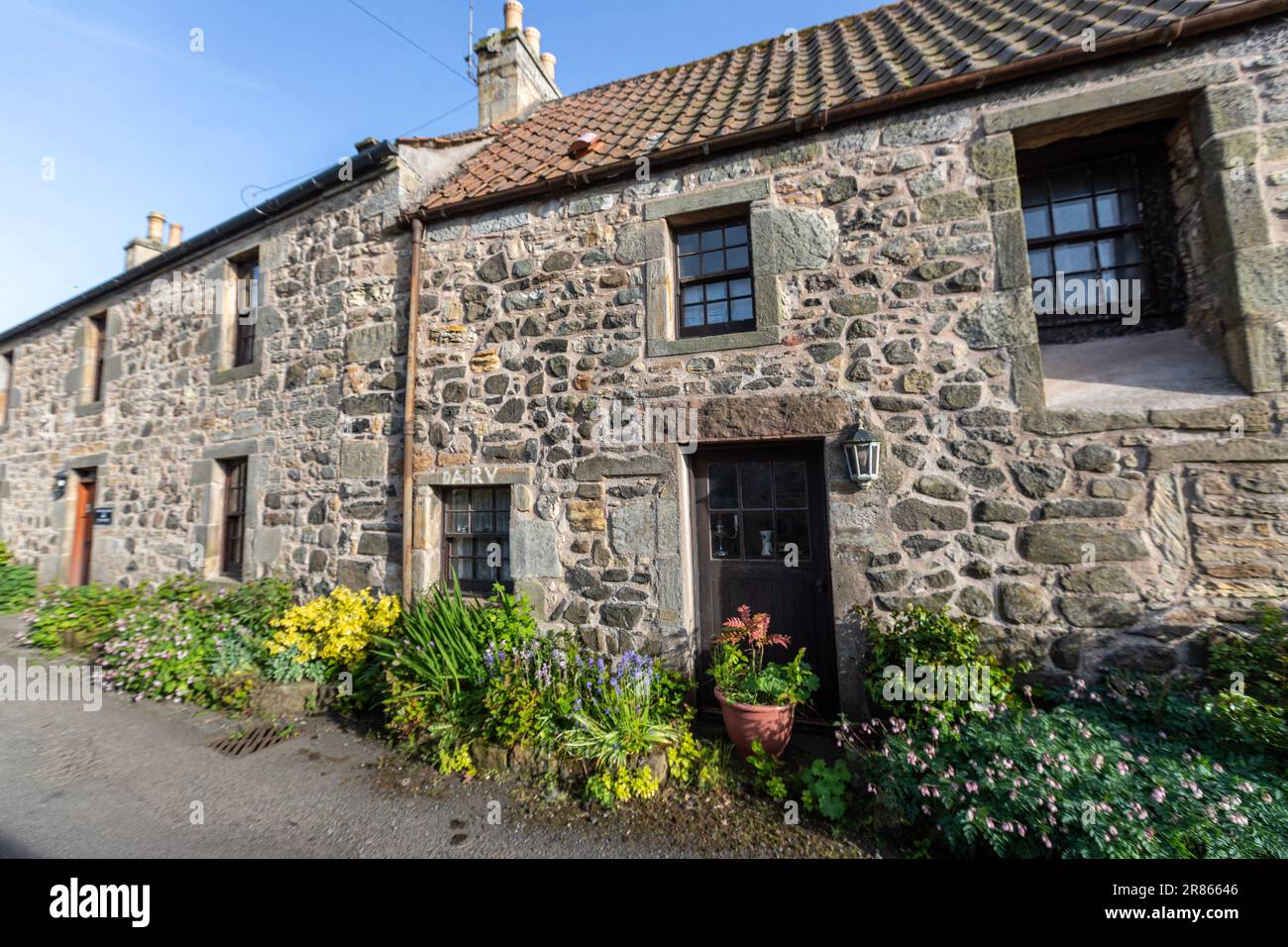 Stoned terrace houses, Ceres, Fife, Scotland, UK Stock Photo Alamy
