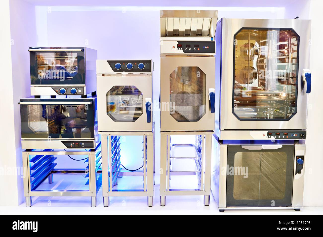 Steam convection ovens on exhibition Stock Photo