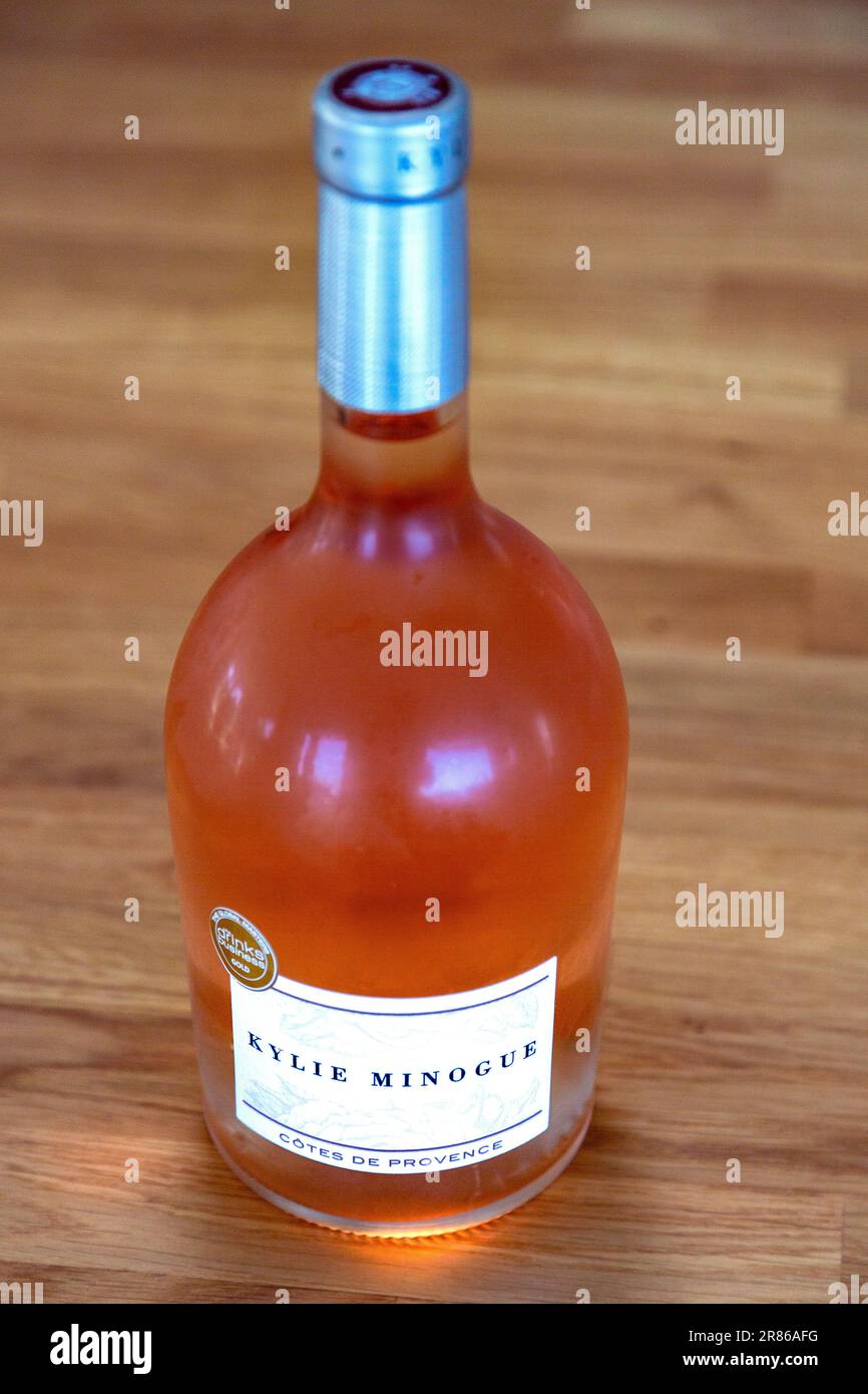 Kylie Minogue rose wine, Cotes de Provence. High Bickington, North