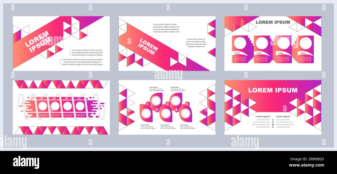 Online education presentation templates set Stock Vector