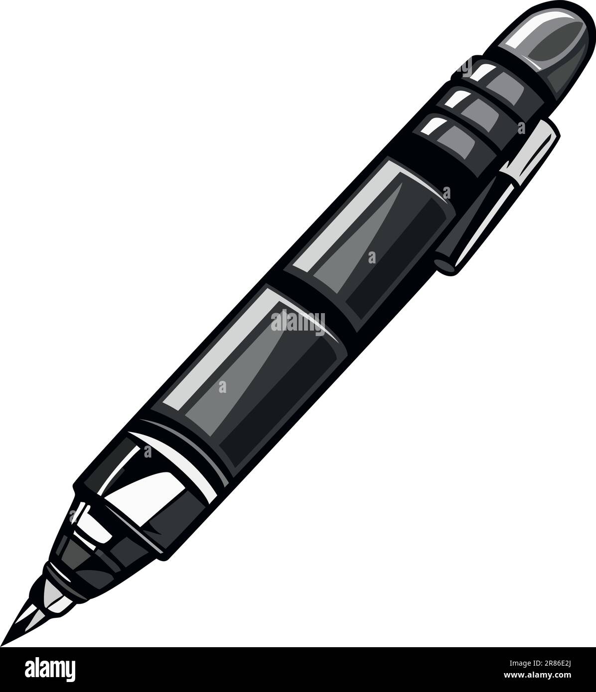 Metallic pen creates sharp signature Stock Vector Image & Art - Alamy
