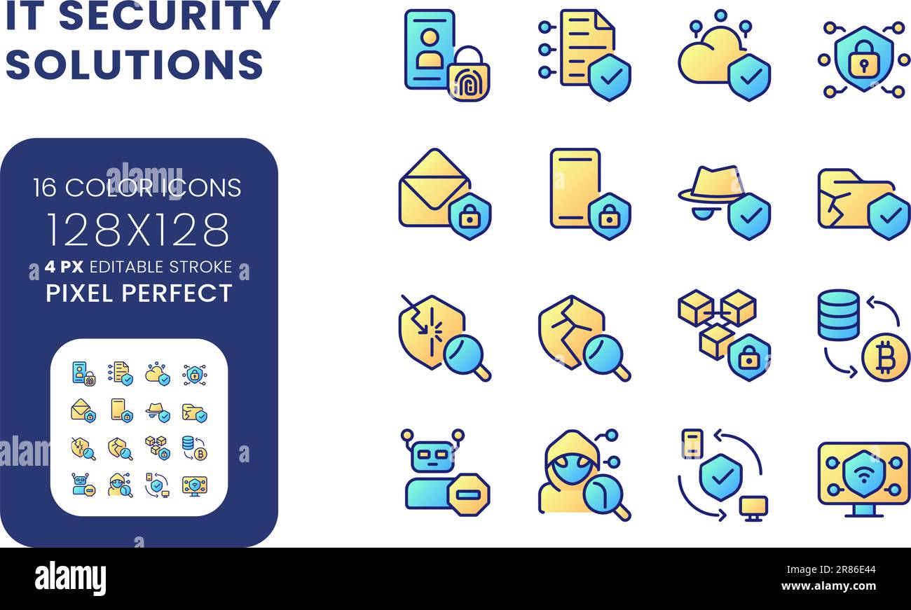 Pack security flat icons Stock Vector Images - Alamy