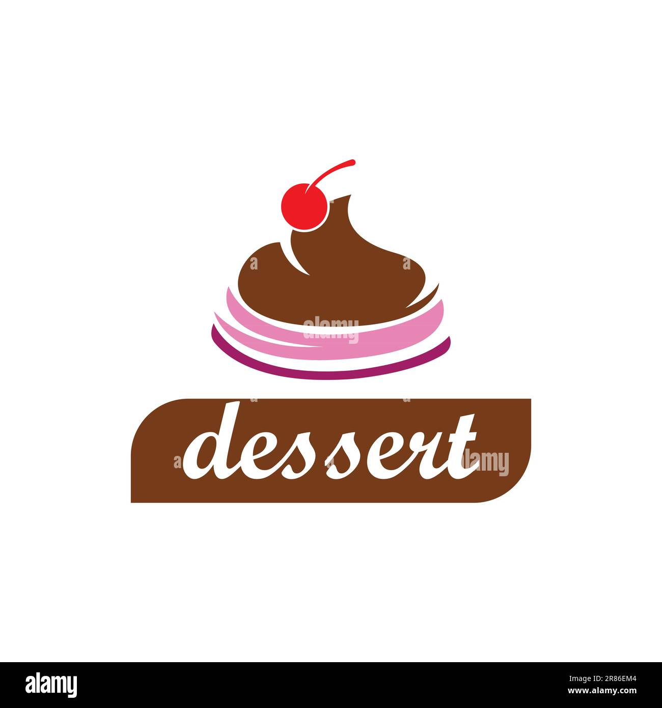 Dessert logo design Vector icon illustration template Stock Vector