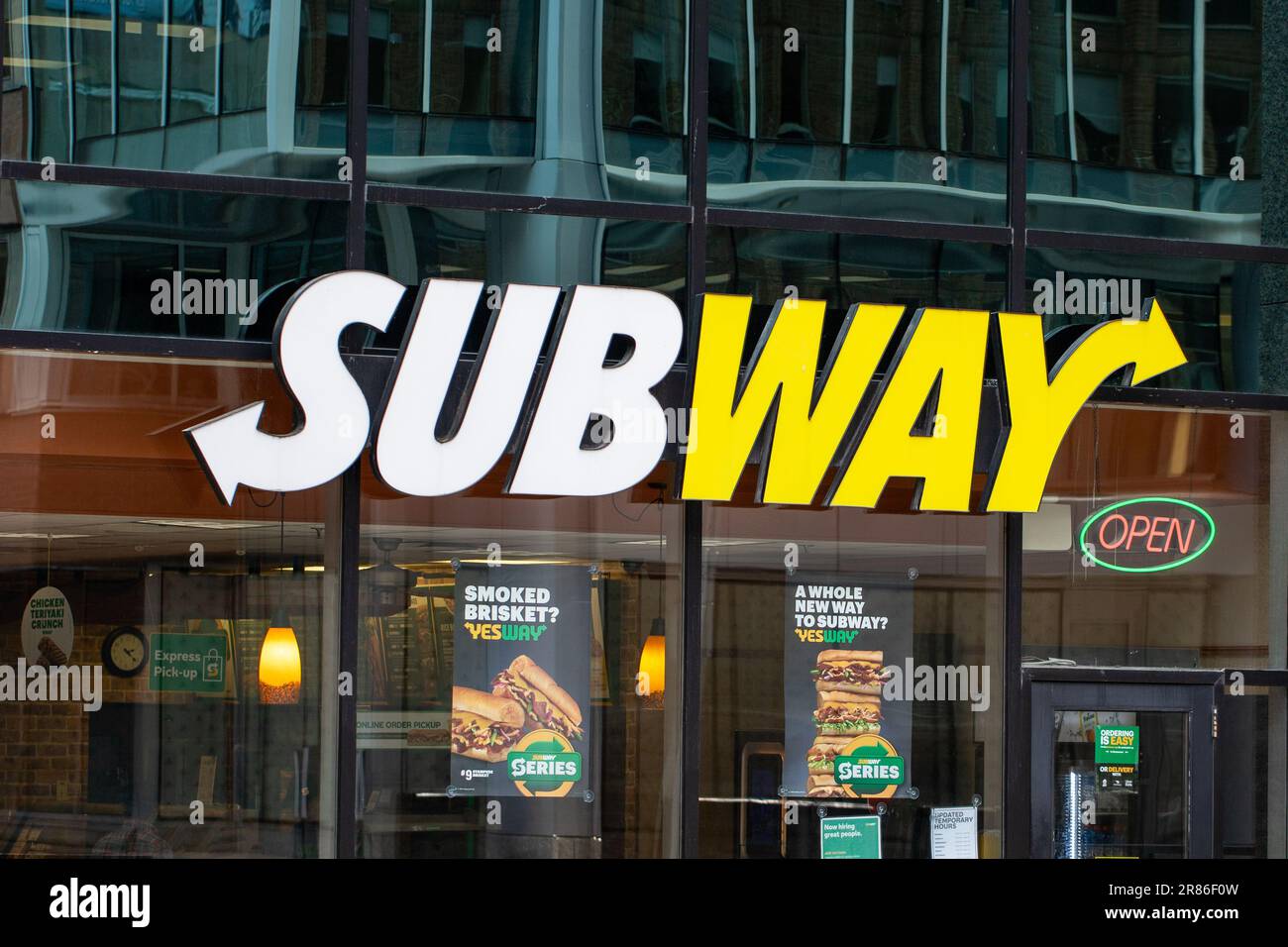 Ottawa, Canada - May 19, 2023: Subway fast food restaurant in downtown. Stock Photo