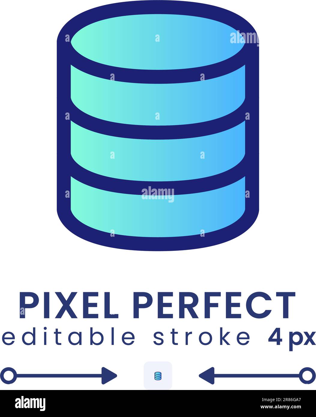 Database gradient fill desktop icon Stock Vector