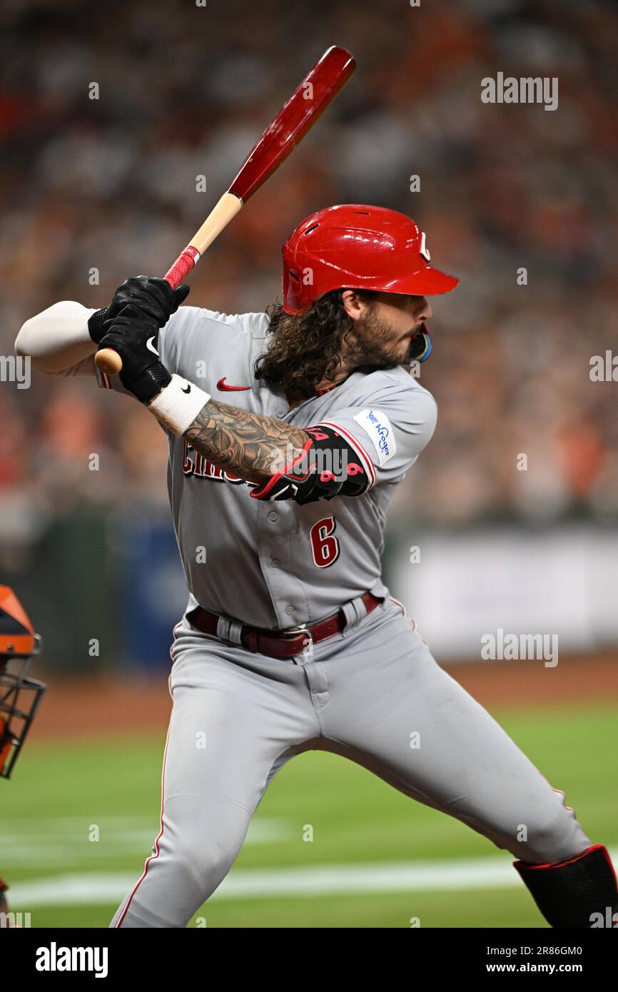 PHILADELPHIA, PA - AUGUST 14: Cincinnati Reds third baseman Jonathan India  (6) in the dugout during the Major League Baseball game between the  Philadelphia Phillies and the Cincinnati Reds( on August 14