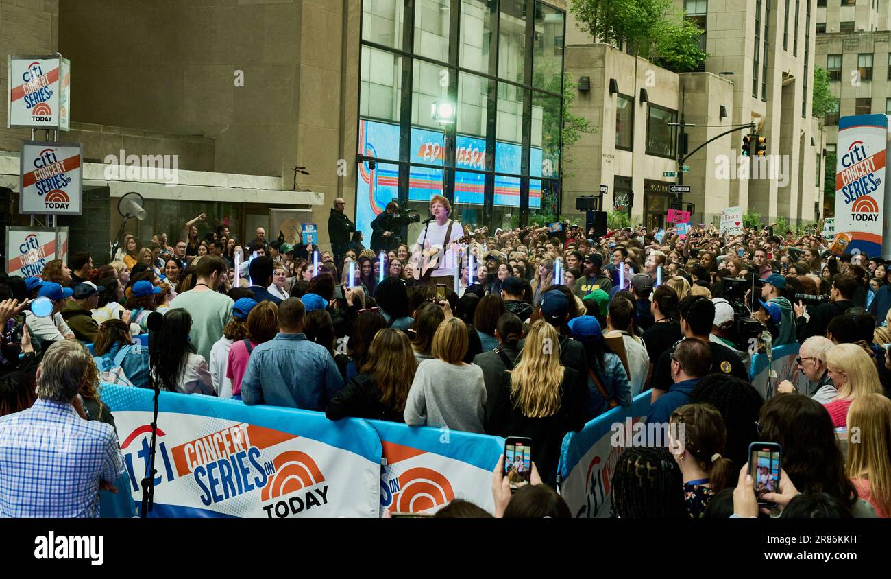NEW YORK, NY, USA JUNE 06, 2023 Ed Sheeran Performs on NBC's "Today