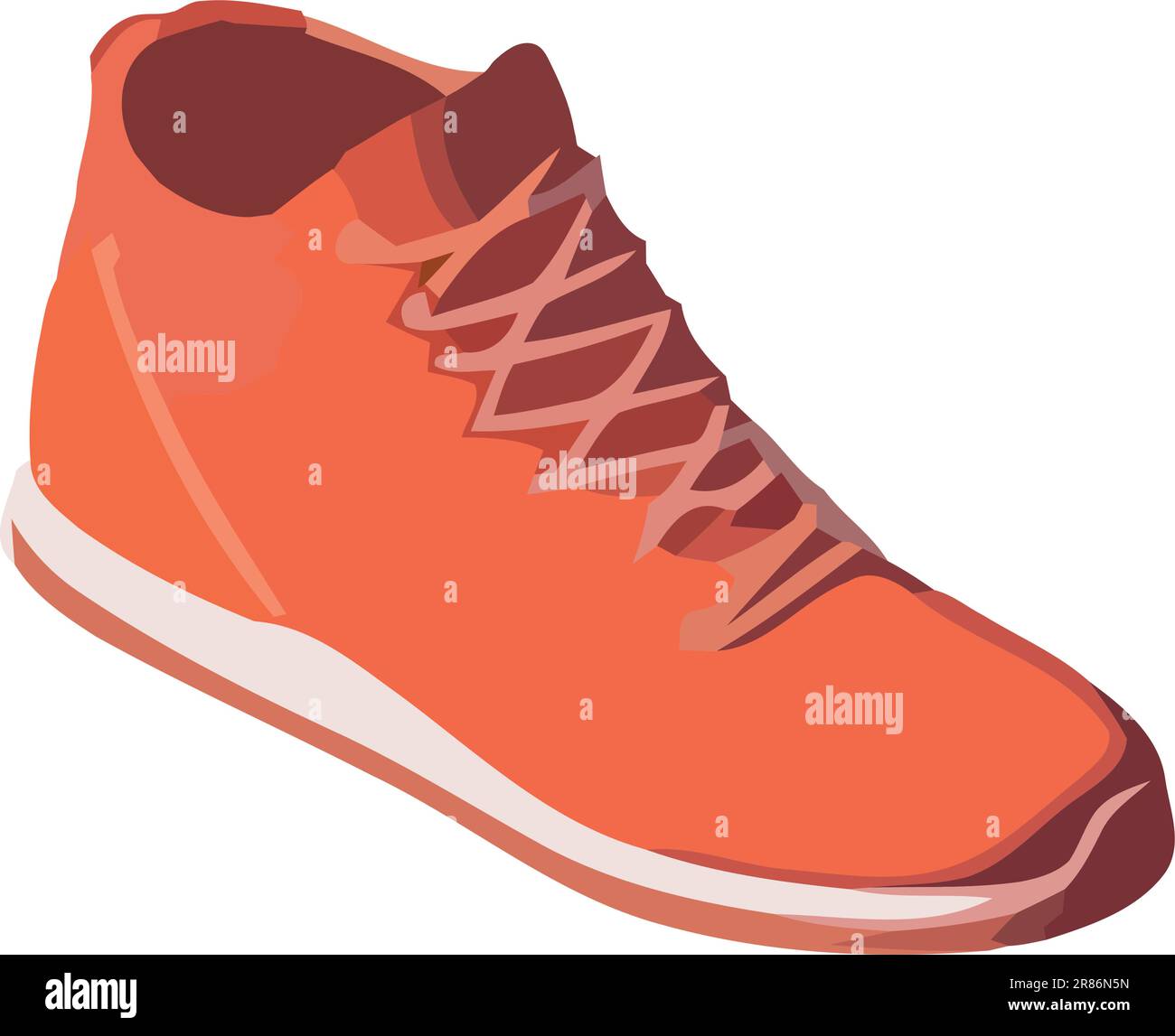 Sports shoe design with shoelace symbol isolated Stock Vector Image ...