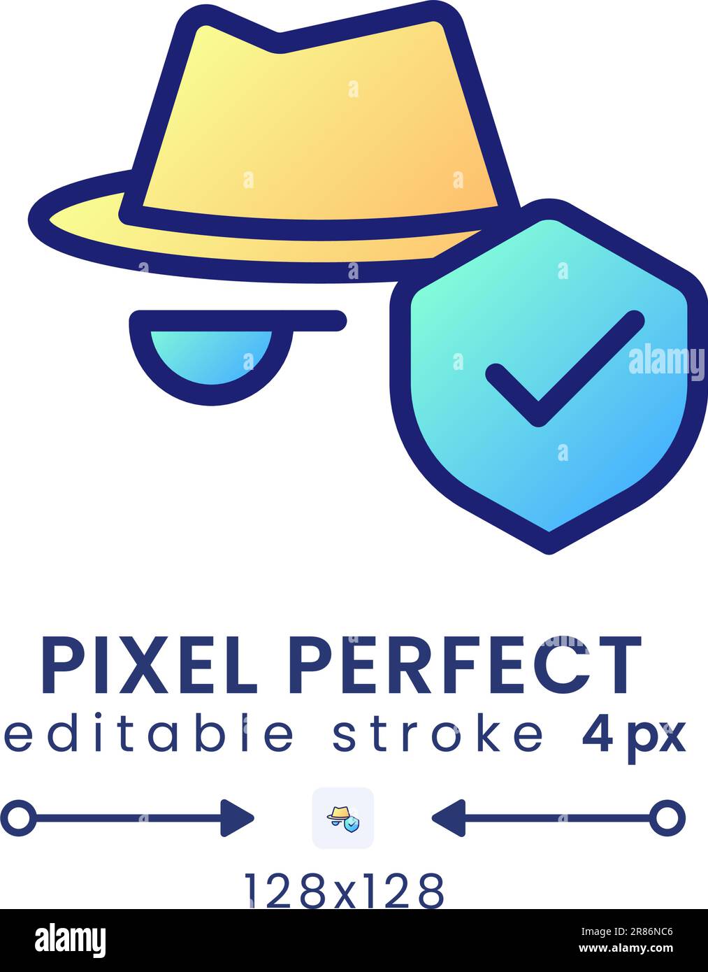 Virtual private network gradient fill desktop icon Stock Vector Image ...