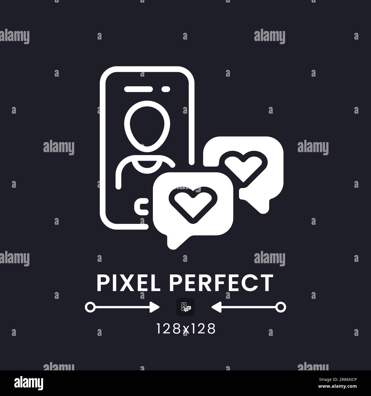 Dating service flat white Stock Vector Images - Alamy