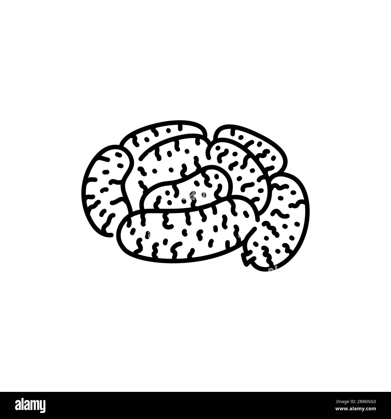 Sausages black line icon. Pictogram for web page, mobile app, promo