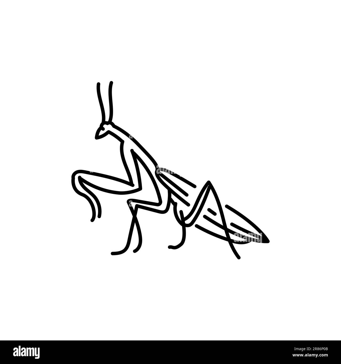Mantis black line icon. Pictogram for web page, mobile app, promo Stock ...