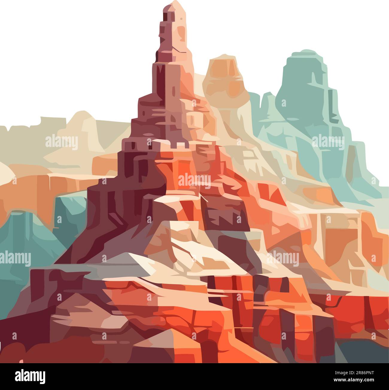 Mountain peak, rocky scene design Stock Vector Image & Art - Alamy