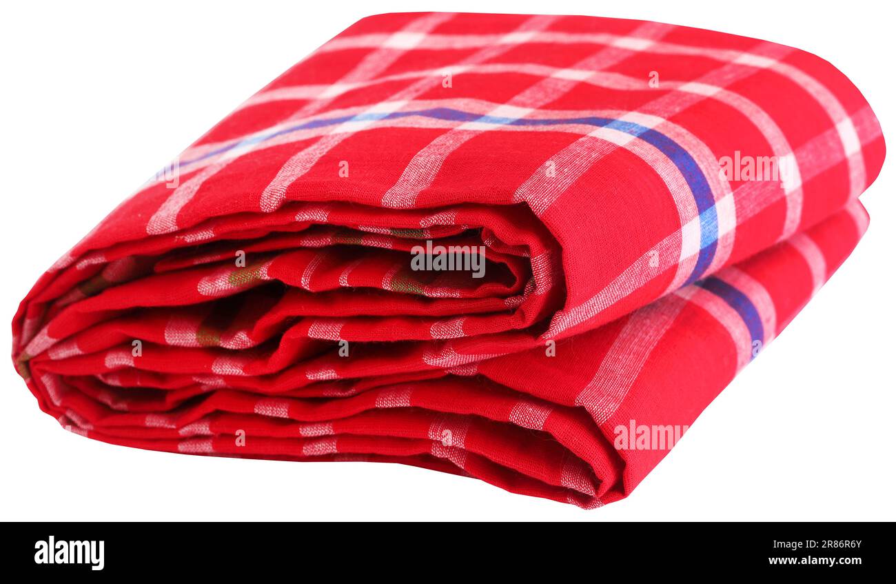Gamcha towel of Indian subcontinent isolated Stock Photo