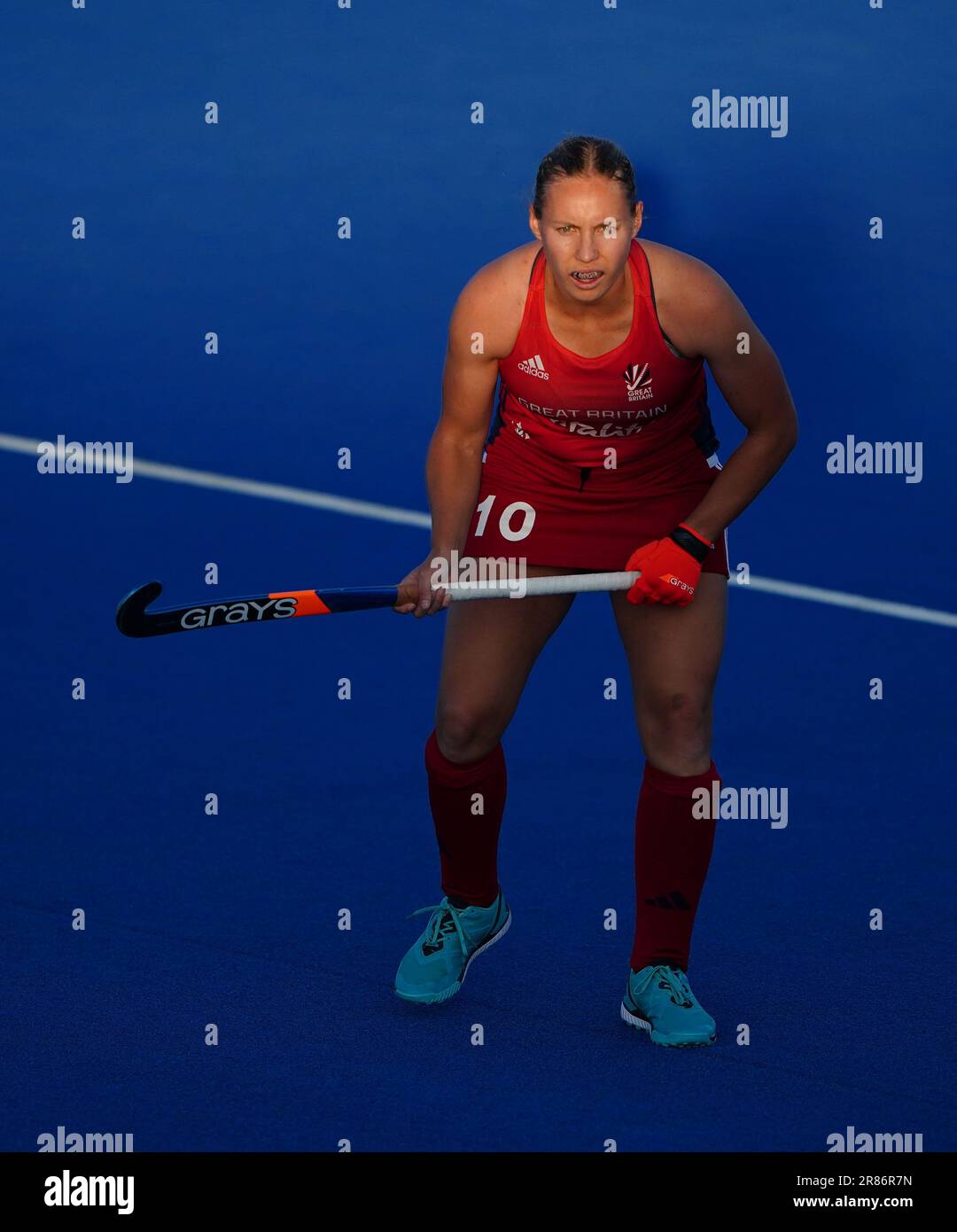 Great Britain's Sarah Robertson in action during the Women's FIH Hockey ...