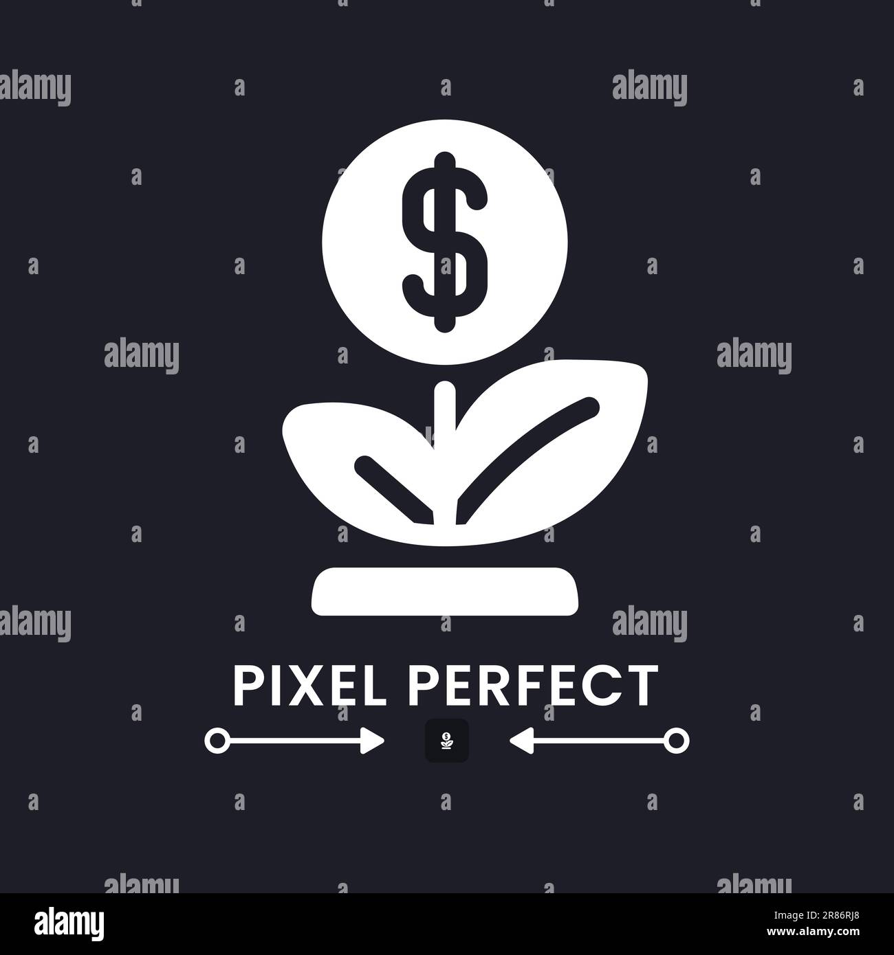 Financial growth white solid desktop icon Stock Vector Image & Art - Alamy