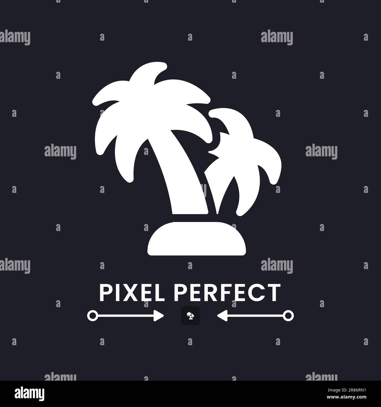 Palm tree white solid desktop icon Stock Vector Image & Art - Alamy