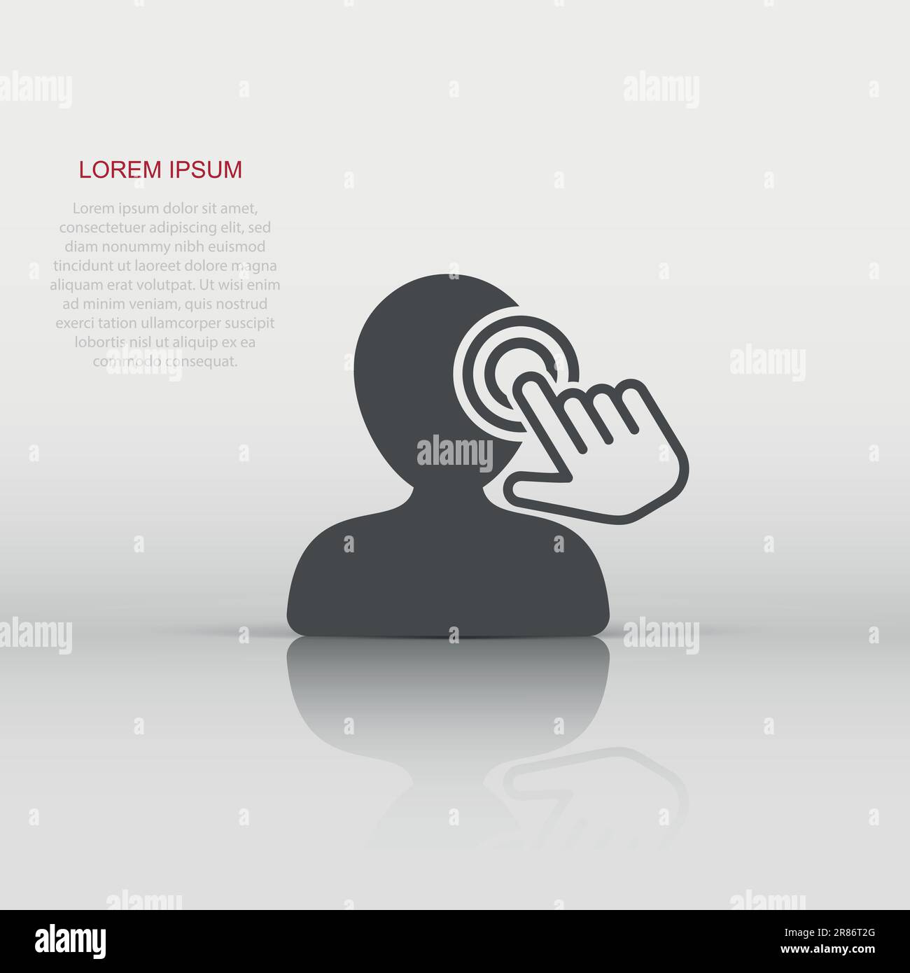Mind awareness icon in flat style. Idea human vector illustration on ...