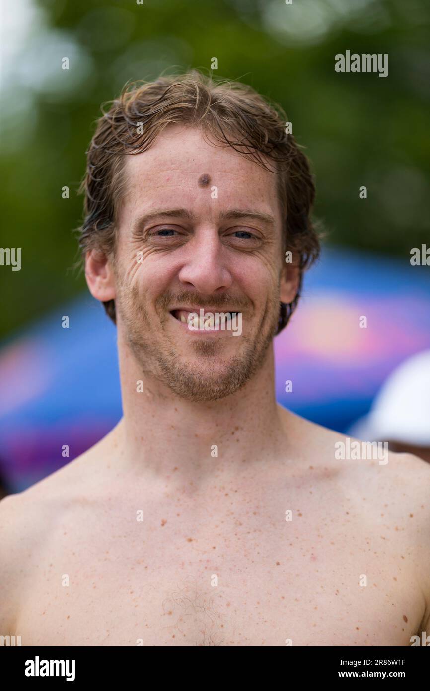 Paris, France. 17th June, 2023. Gary Hunt during the Red Bull Cliff