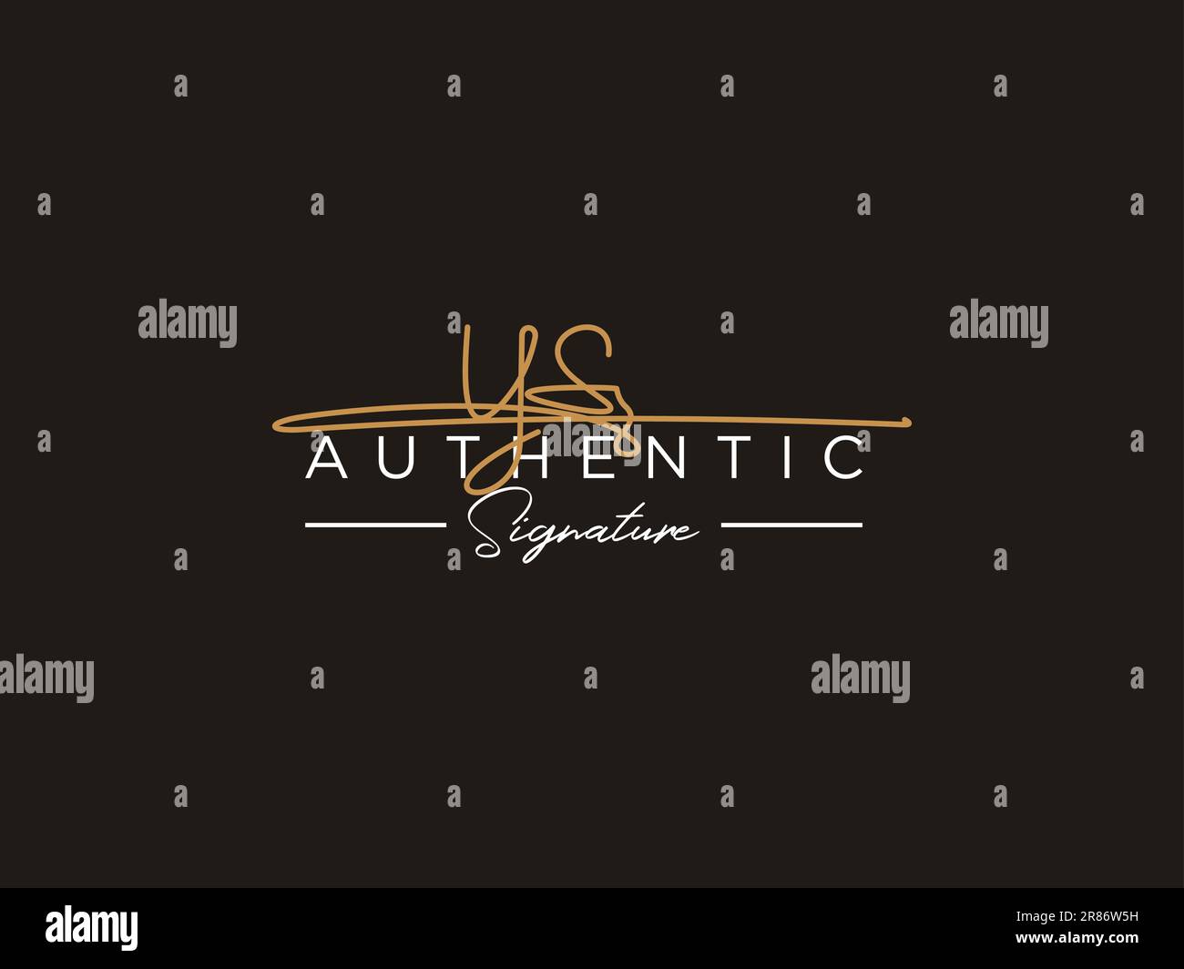 YS Signature Logo Template Vector. Stock Vector
