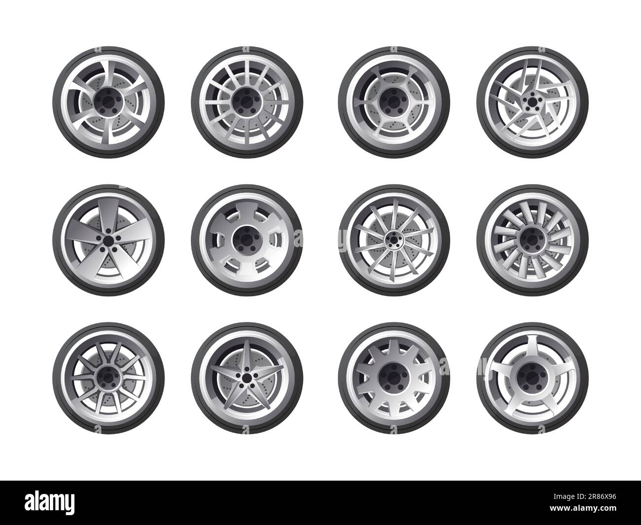Different vehicle wheels Cut Out Stock Images & Pictures - Page 3