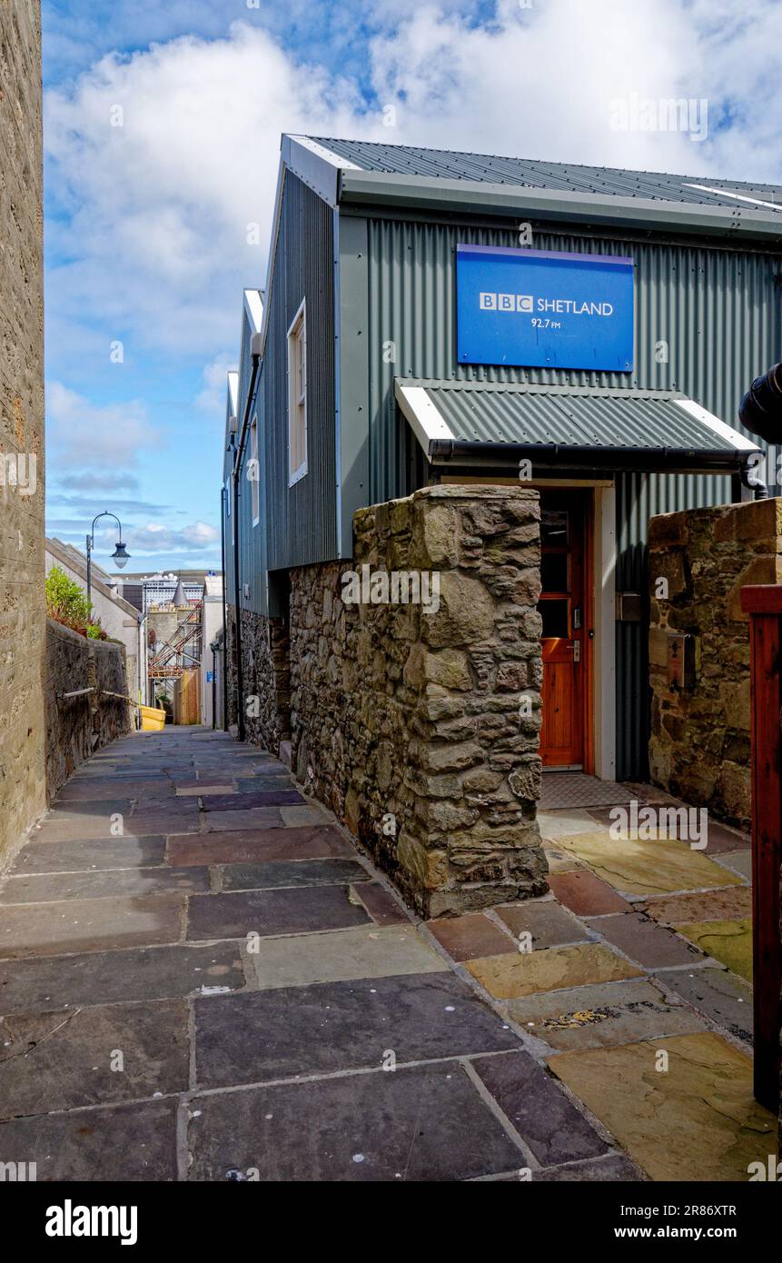 The premises of BBC Shetland in Lerwick, Shetland Islands, Scotland - 18th of July 2012 Stock Photo