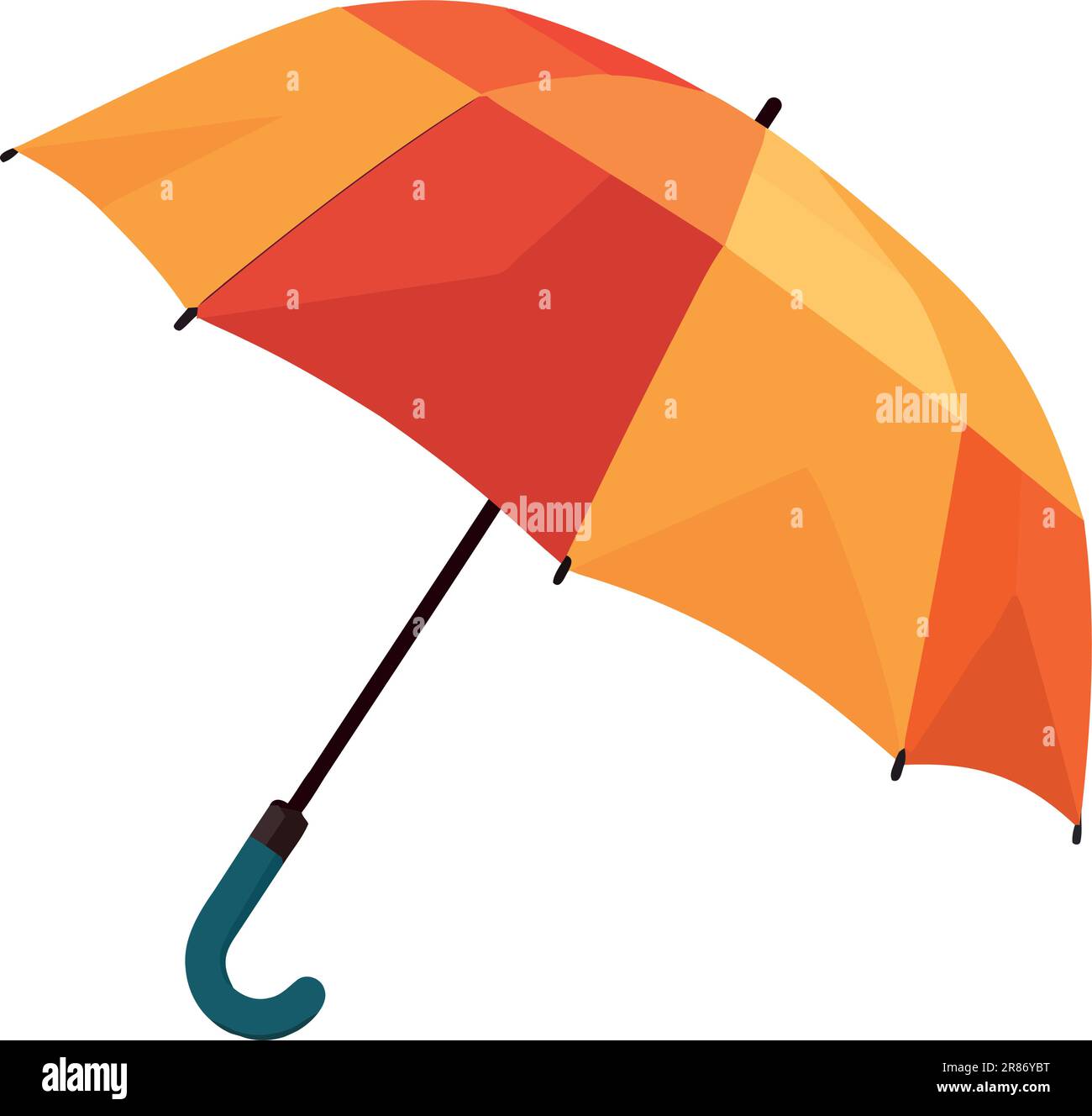 Yellow umbrella shelters from autumn rain Stock Vector Image & Art Alamy