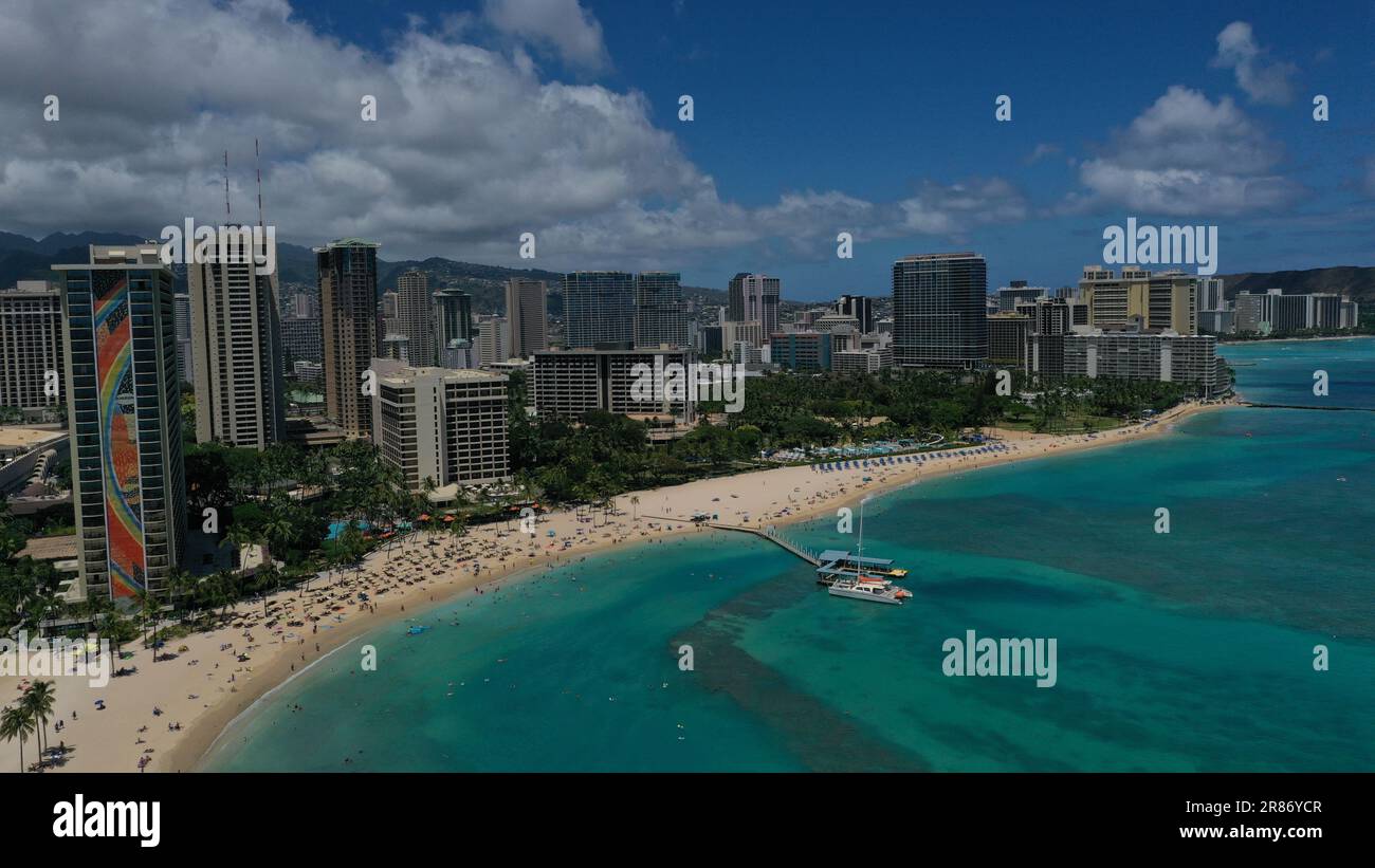 Skyline honolulu hawaii along hi-res stock photography and images - Alamy