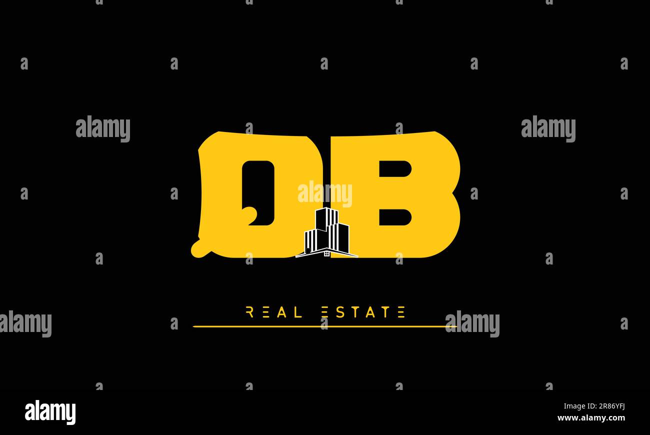 Qb real estate initials logo hi-res stock photography and images - Alamy