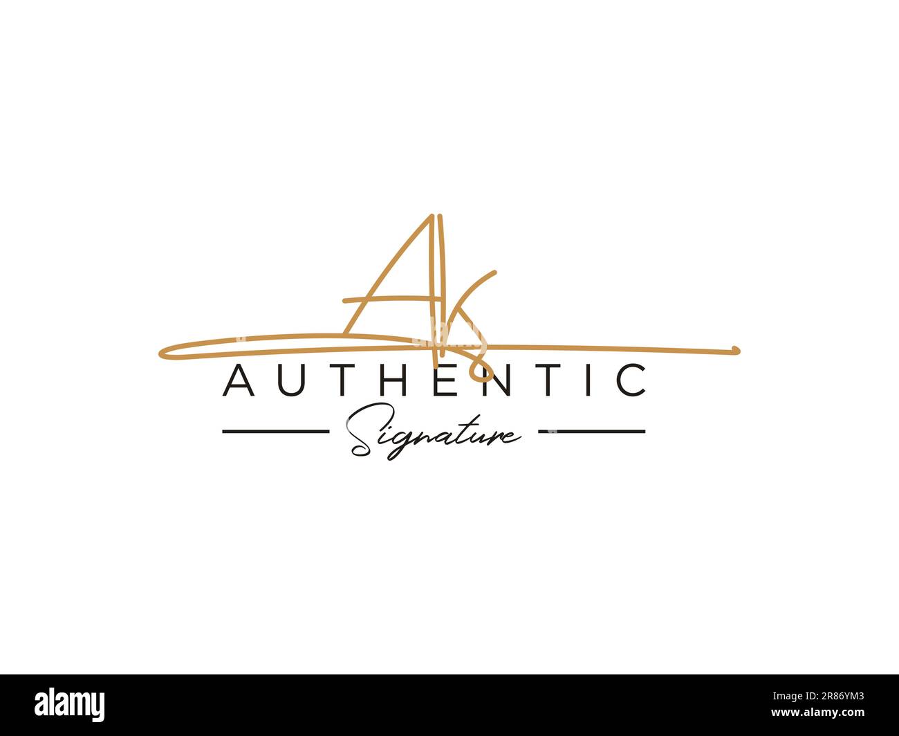 AK Signature Logo Template Vector Stock Vector Image & Art - Alamy