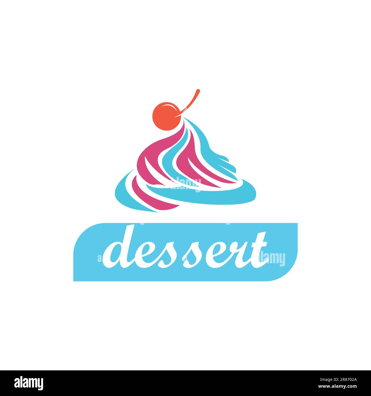 Dessert logo design Vector icon illustration template Stock Vector