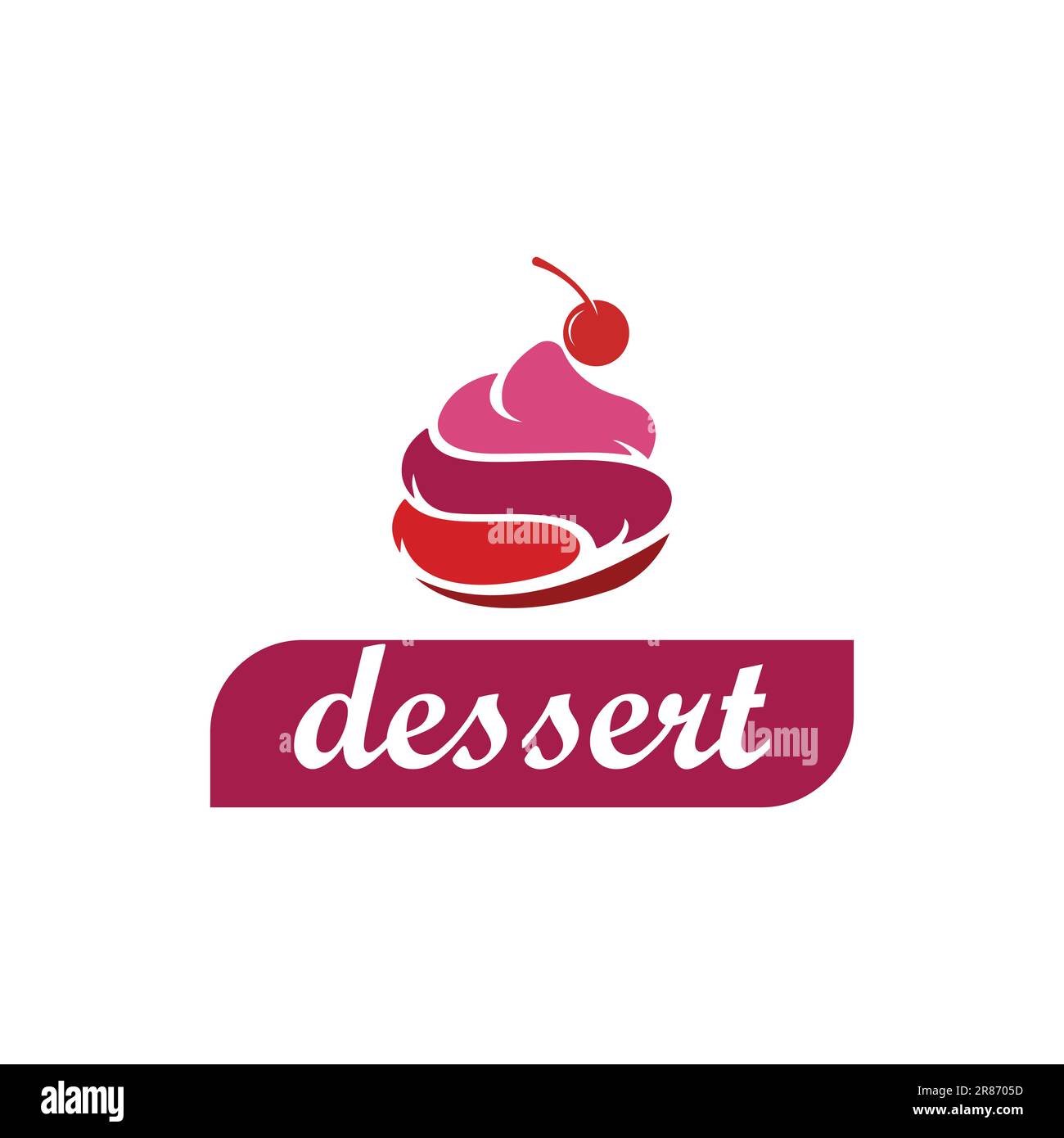 Dessert logo design Vector icon illustration template Stock Vector