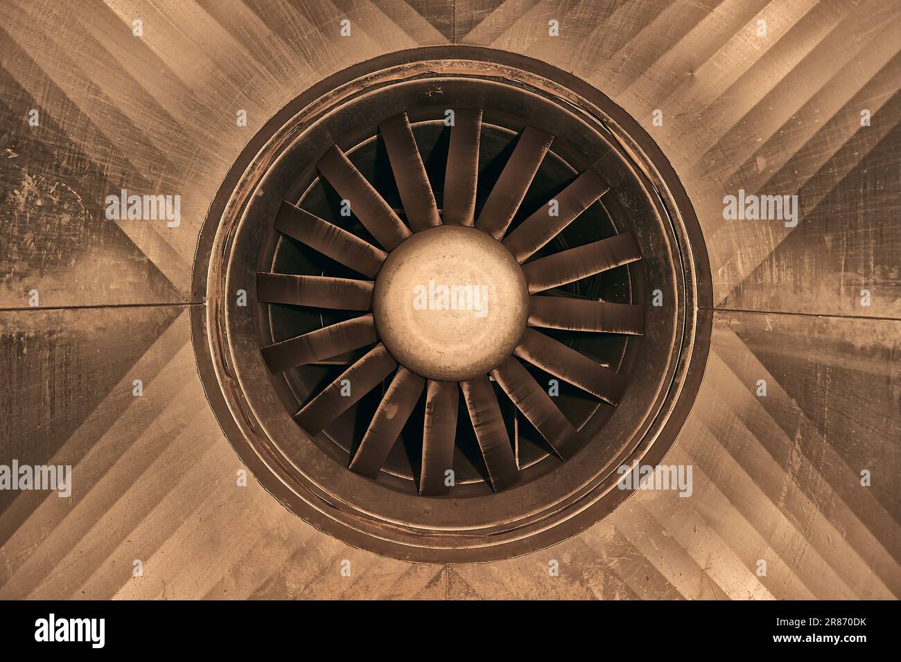 Huge industrial jet fan metal blades Stock Photo Alamy