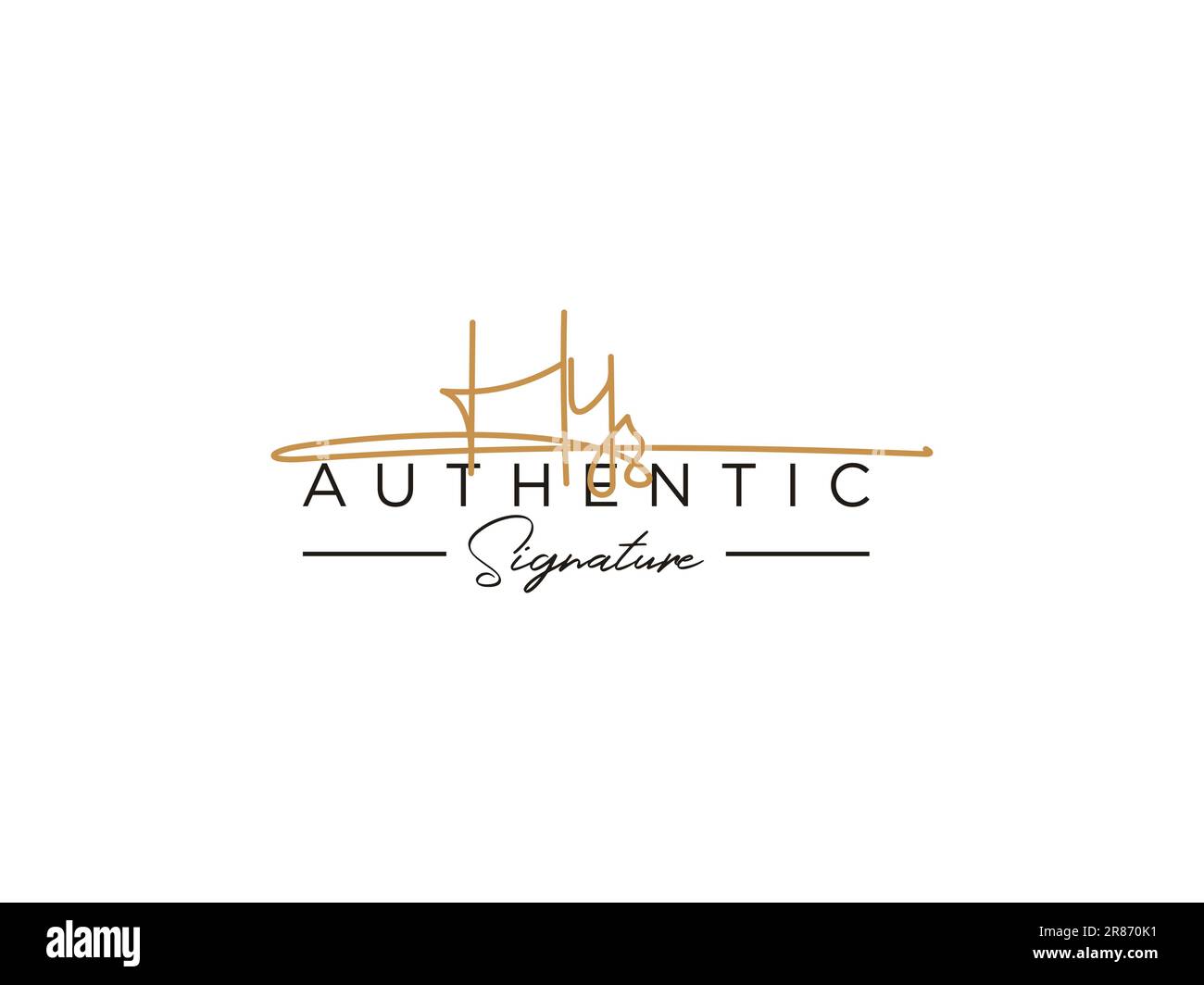 HY Signature Logo Template Vector. Stock Vector