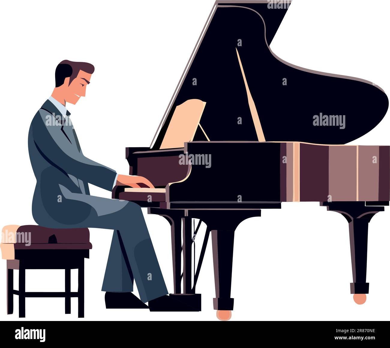 One person playing piano Stock Vector Image & Art Alamy