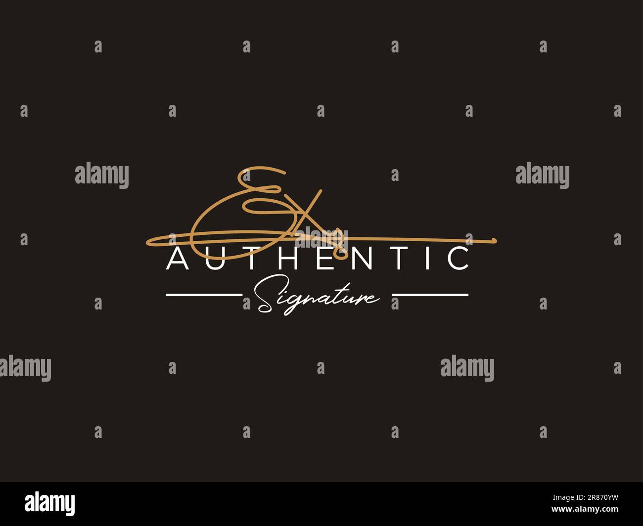 EX Signature Logo Template Vector Stock Vector Image & Art - Alamy