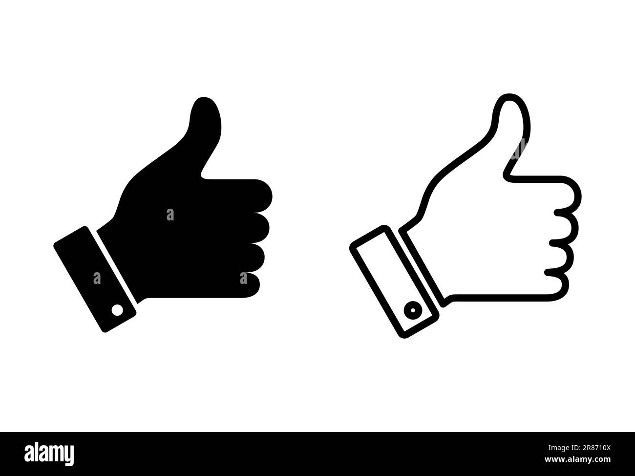 Thumbs up icon set. Hand like. Like icon vector Stock Vector Image ...