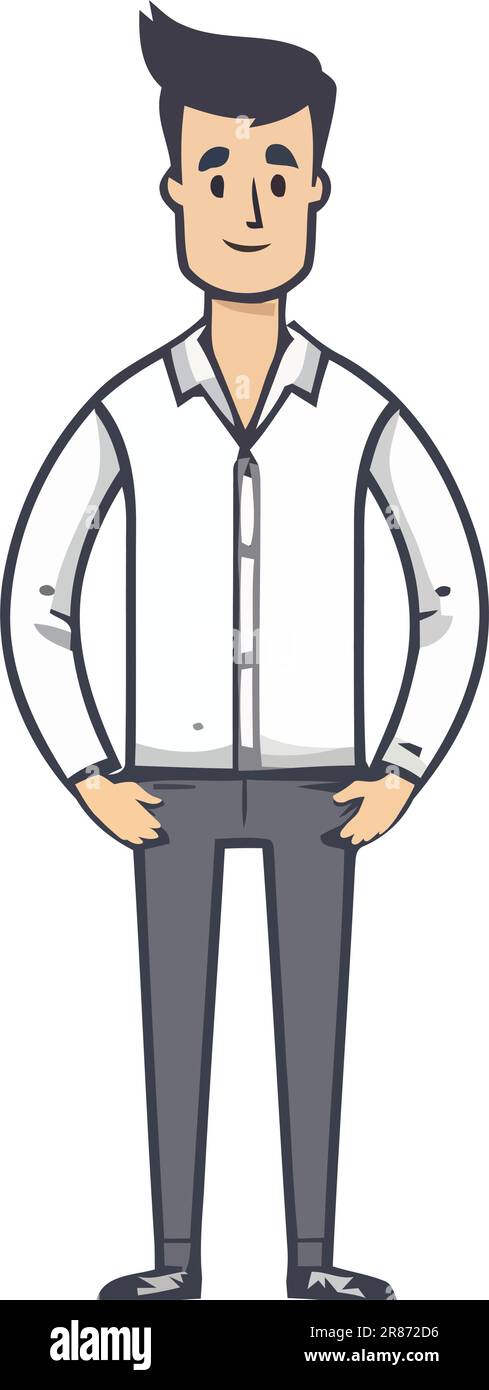 Man in jeans standing cartoon hi-res stock photography and images - Alamy