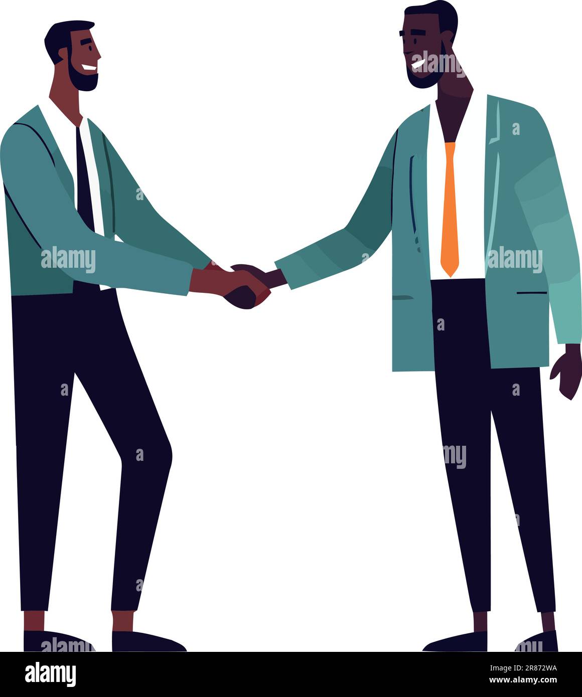 businessmen shaking hands in corporate agreement Stock Vector Image ...