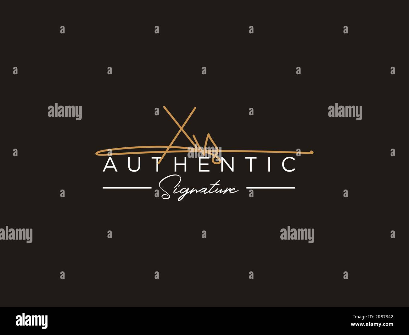 XV Signature Logo Template Vector. Stock Vector