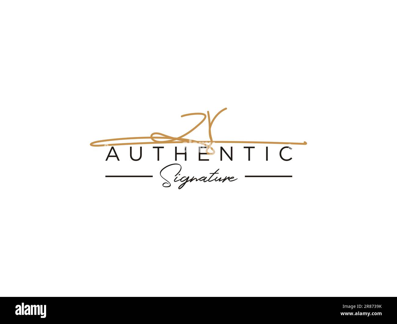 ZR Signature Logo Template Vector Stock Vector Image & Art - Alamy